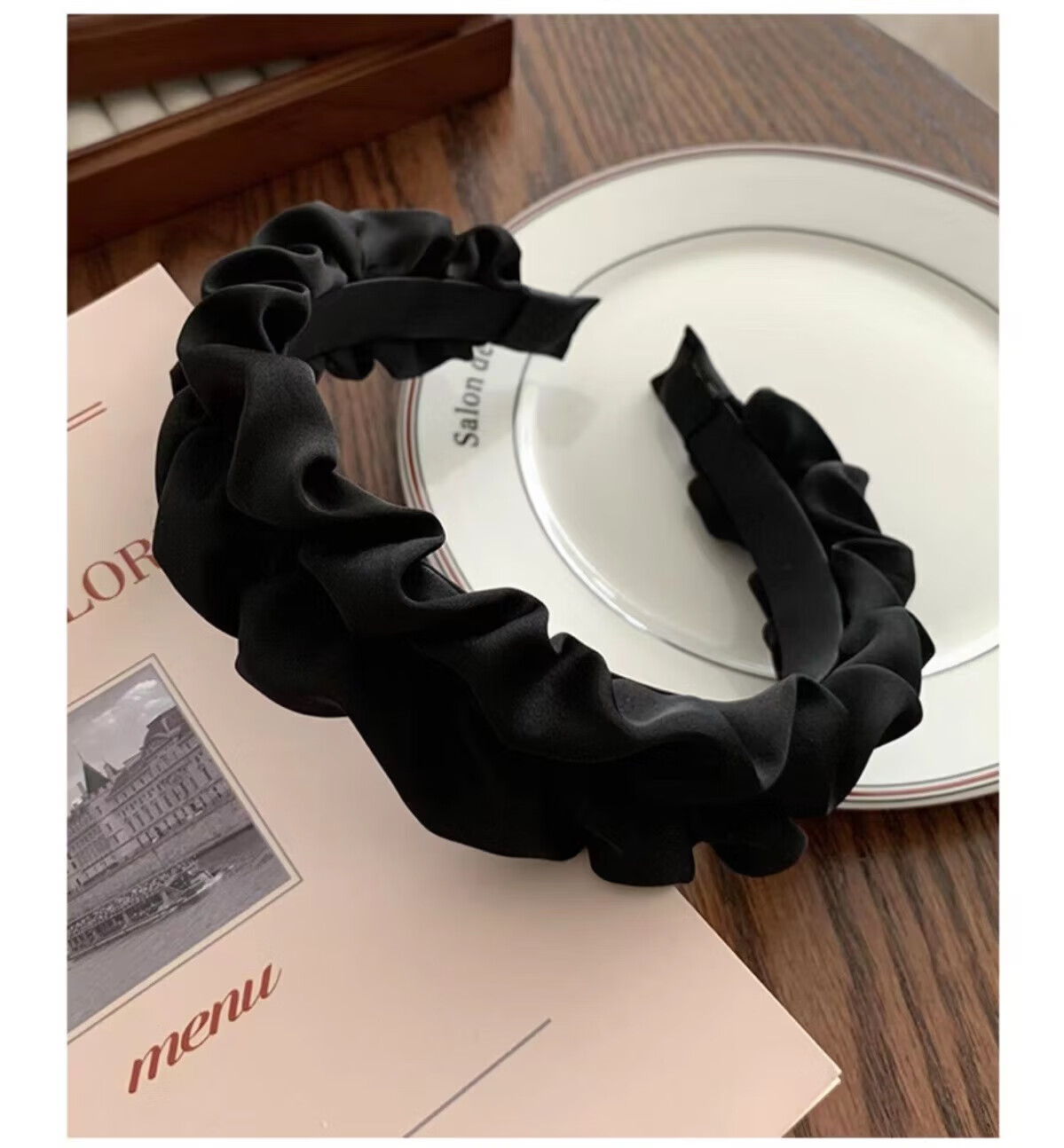 Dongyi Selected Maillard Coffee Wave High Crown Headband Women's Daily Wear Teeth Anti-Slip Face Washing Hair Press Hair Clip 8