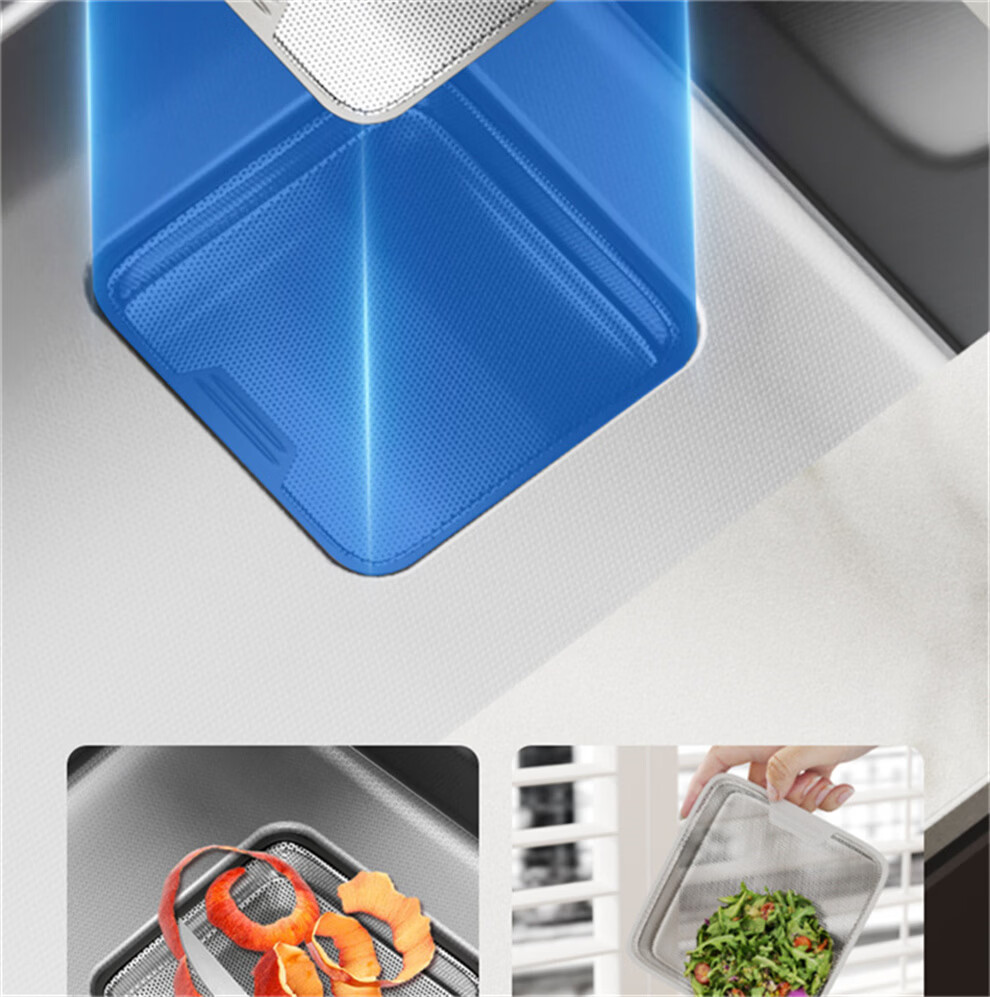 HIGOLD Kitchen Sink HM Series Large Single Bowl 304 Stainless Steel Integrated Vegetable Washing Basin 8