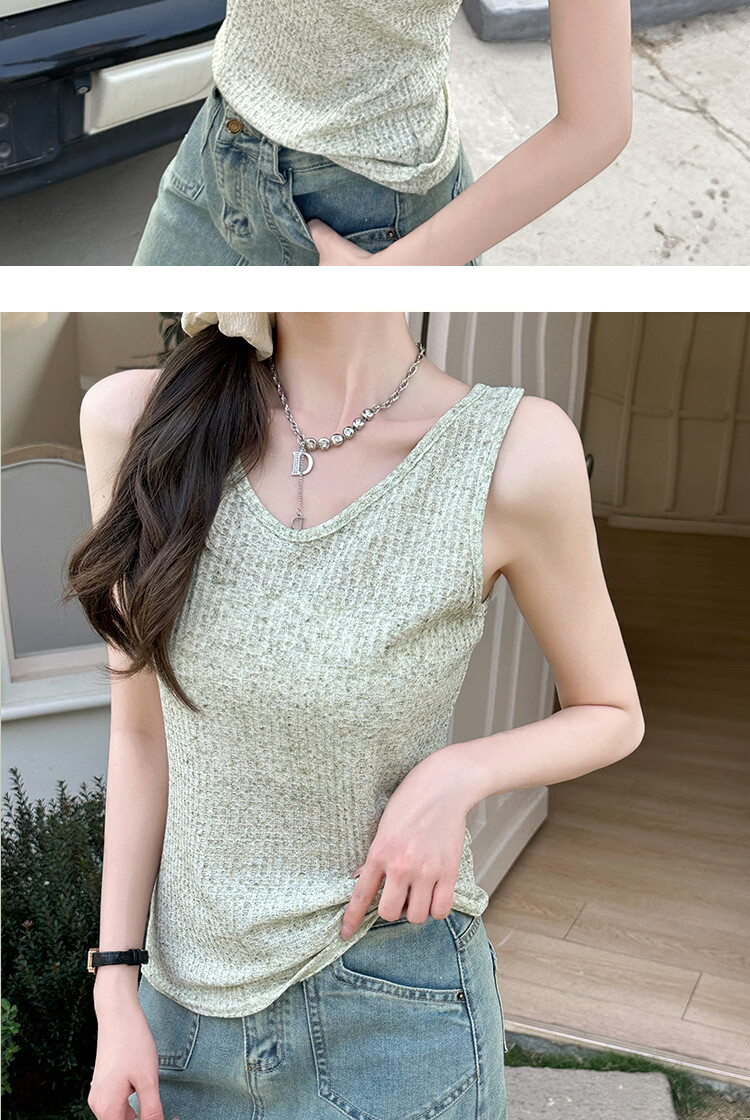 Langsha Loose Fit Slimming Sleeveless Casual Thin Summer Spring Outerwear Tank Top 12