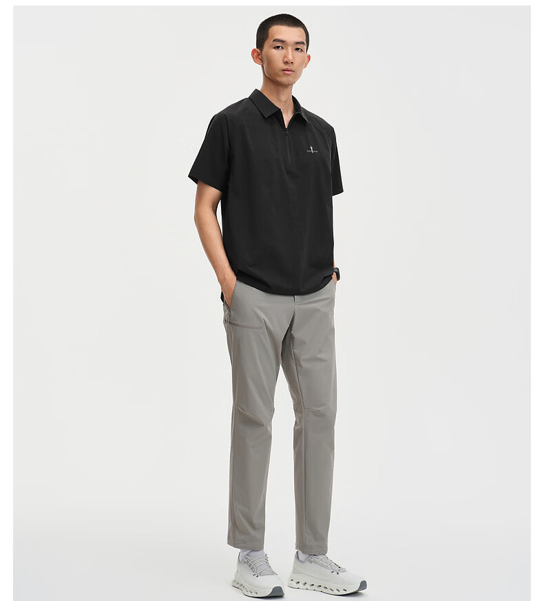 Biyinlefen Outdoor Functional Fabric 2026 Summer New Men's Casual Commuter Water-Repellent Short Sleeve Polo Shirt 8