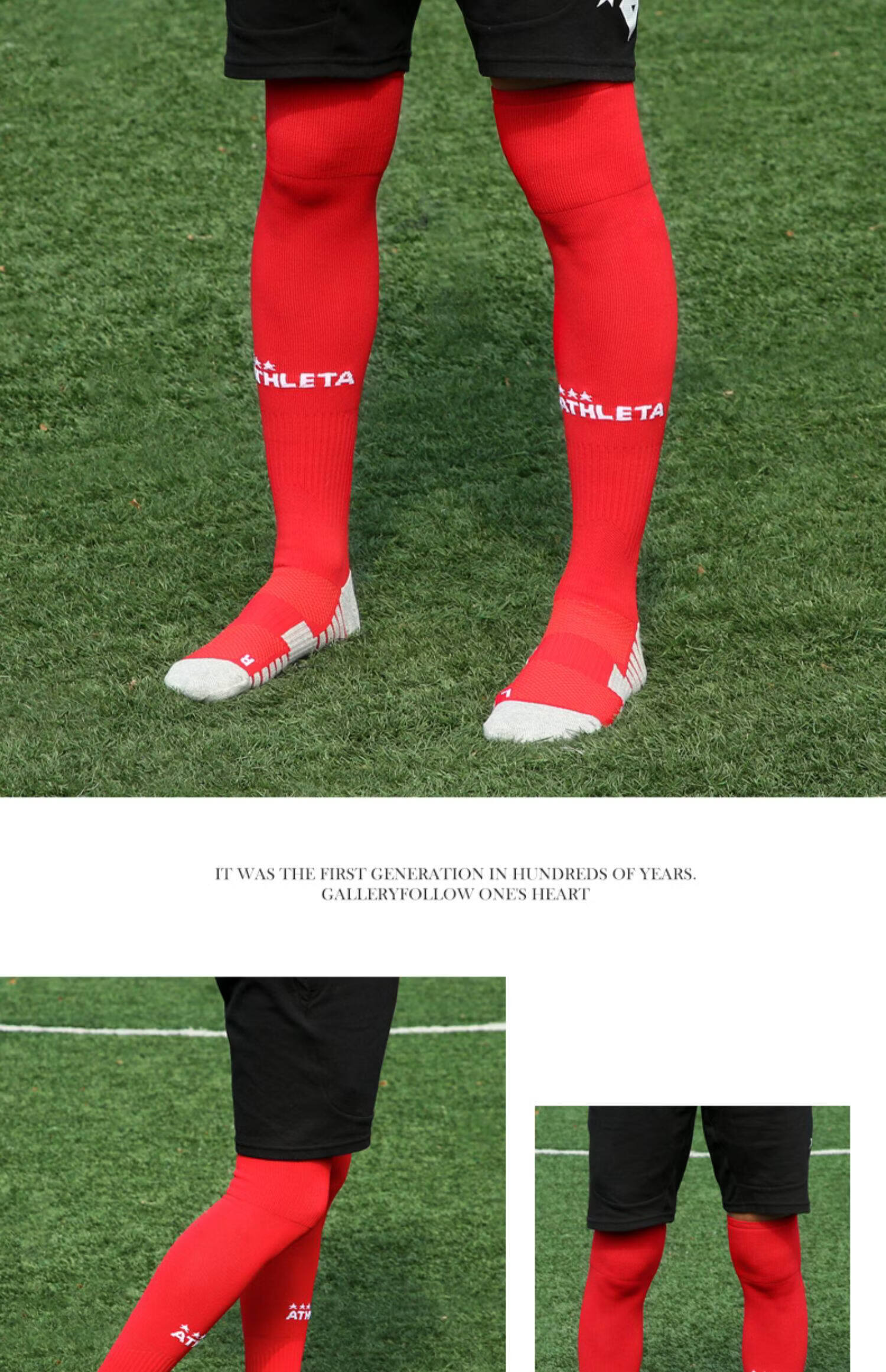 ATHLETA Soccer Socks, Knee-High Non-Slip Football Socks for Men And Women, Leg Guards, Adult Socks with Terry Bottoms, Breathable Sports Socks 15