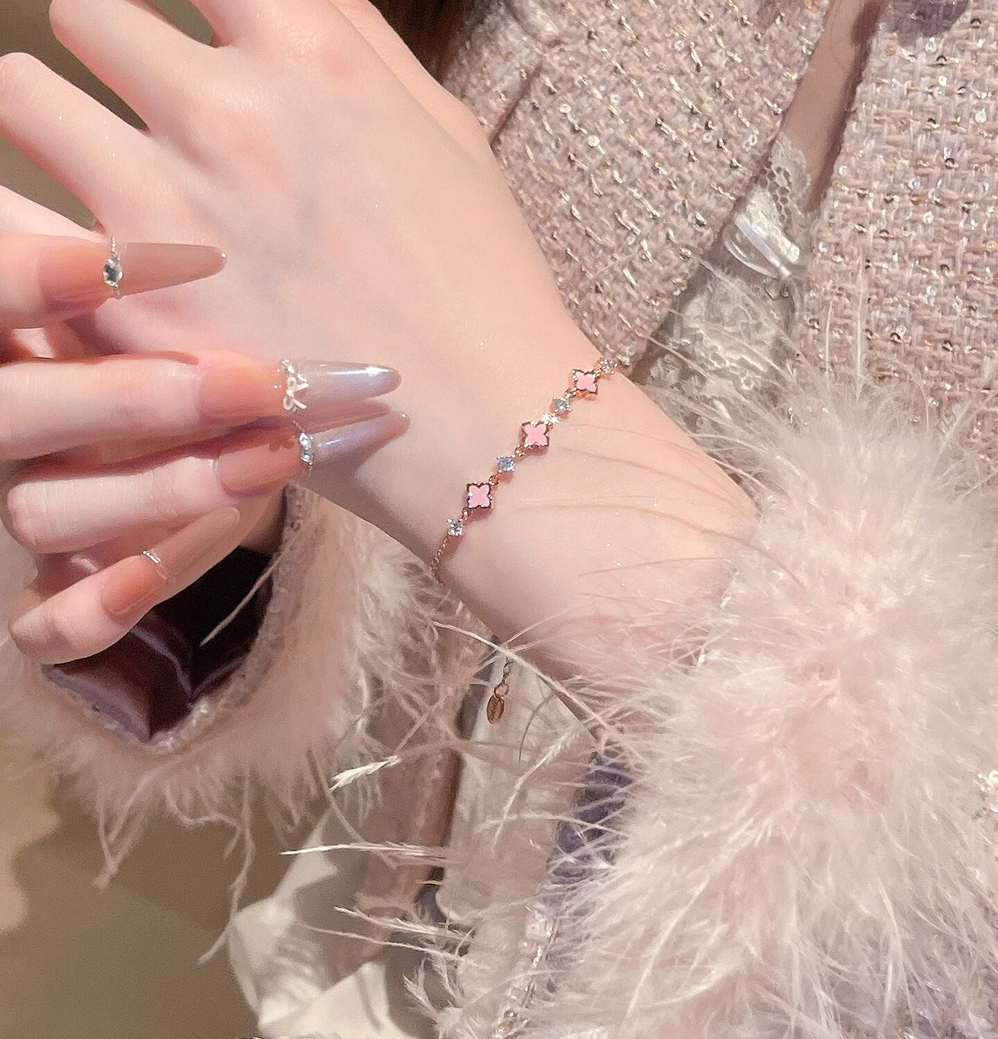 Disney Lucky Clover Bracelet for Women 2026 New Birthday Gift Lightweight Luxury Delicate Best Friend Gift for Girlfriend 2