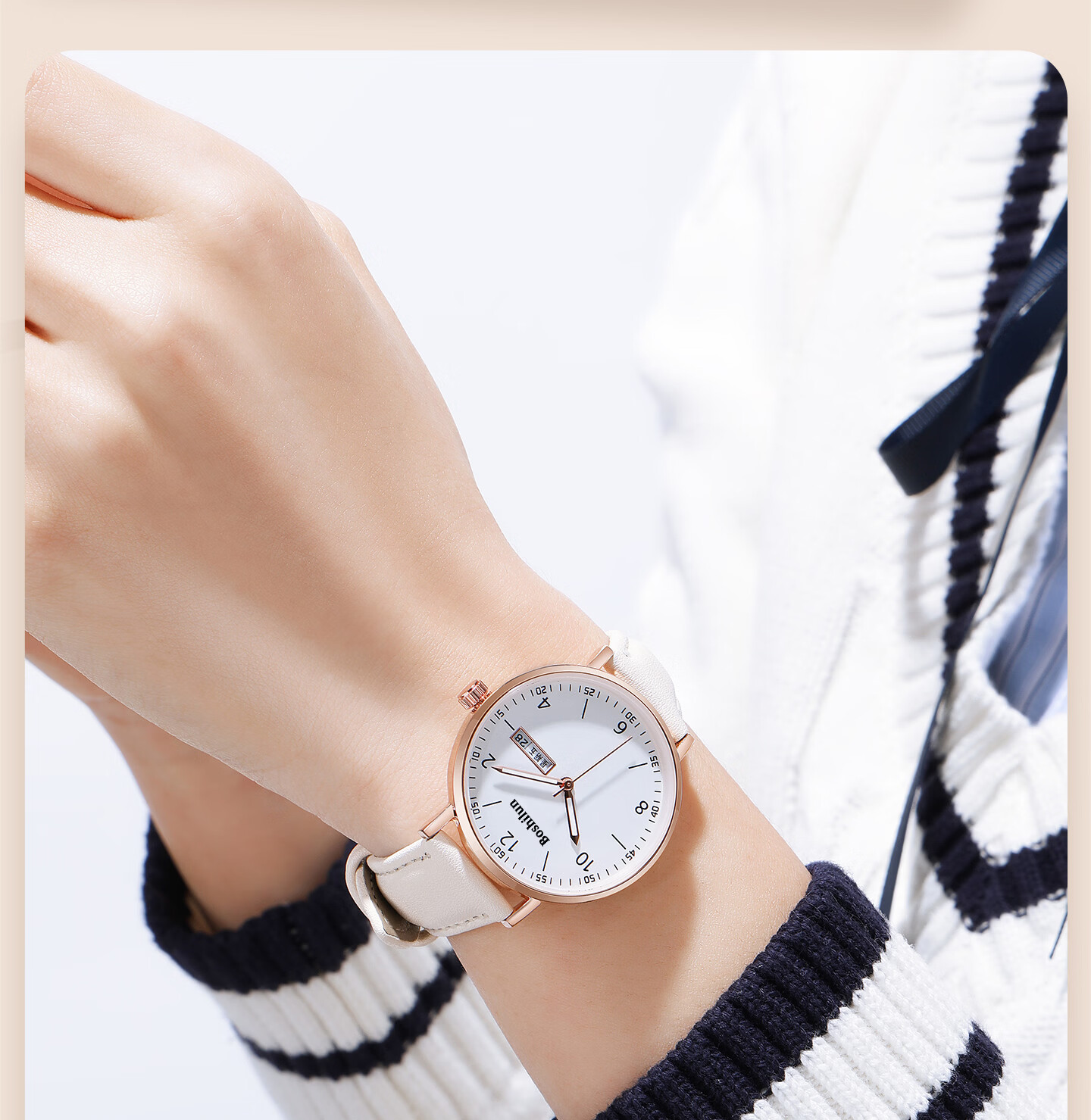 Bausch & Lomb Women's Watch Silent Quartz Sports Watch for High School Students Exam Gift 18