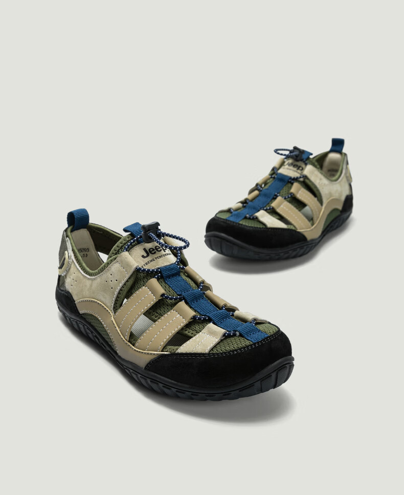 JEEP Women's Roman Sandals 2026 New Lightweight Breathable Creek Shoes Outdoor Open-Toe Sports Sandals Green Size 38 18