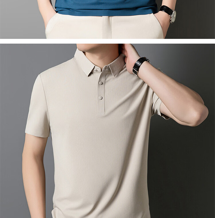 Hodo Men's Short Sleeve Polo Shirt Summer Quick-Dry T-Shirt UPF50+ Sun Protection Comfortable Breathable Top Black 3XL 15