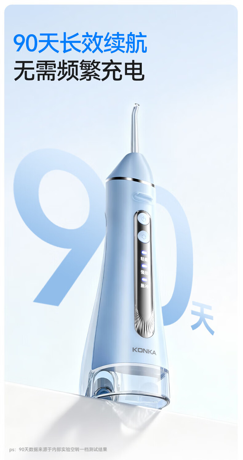 KONKA Oral Irrigator Home Dental Cleaner Teeth Washer Water Flosser Portable Upright Orthodontic Anti-Tartar Adult Couples Birthday Gift 46