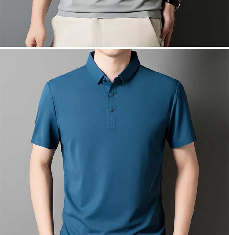 Hodo Men's Short Sleeve Polo Shirt Summer Quick-Dry T-Shirt UPF50+ Sun Protection Comfortable Breathable Top Black 3XL 14