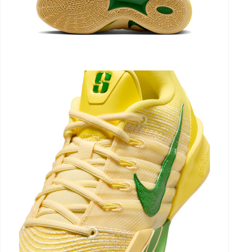 NIKE Sabrina 3 EP Durable Grip Basketball Shoes Lemon Yellow Green IR2477-700 Size 41 4