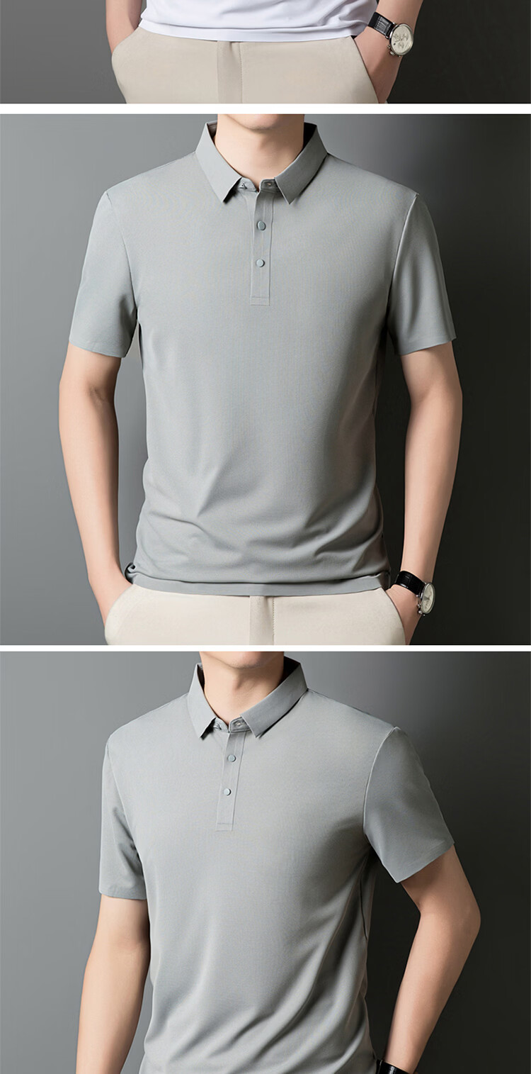 Hodo Men's Short Sleeve Polo Shirt Summer Quick-Dry T-Shirt UPF50+ Sun Protection Comfortable Breathable Top Black 3XL 13