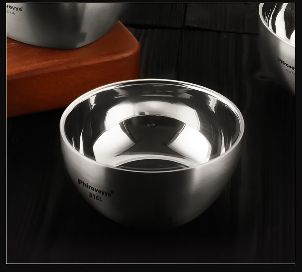 Onlycook 316 Stainless Steel Bowl Food Grade Children's Insulated Soup Bowl Baby Tableware Anti-Drop Anti-Scald Supplementary Food Bowl 16cm 15