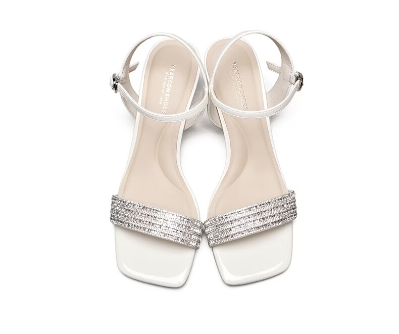 Eierkang Women's One-Strap Rhinestone Stiletto Fashion Sandals Open Toe High Heel Sandals 49718W Black Size 35 14