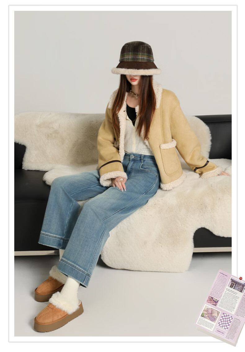 Borui Women's Loose Stretch High-Waist Cropped Straight-Leg Jeans 2026 New Spring Autumn Casual Pants for Petite 12