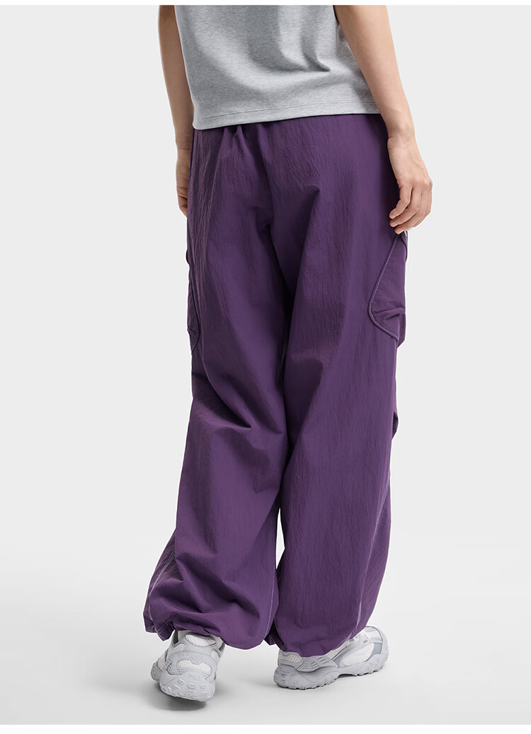 FILA Official Women's Woven Long Pants 2026 Summer New Loose Fit Sun Protection Cooling Cargo Pants 23