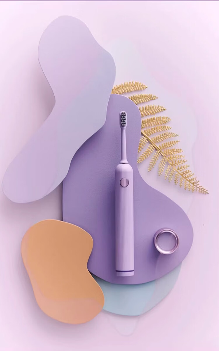 HuaShang [Price Protection 618] F1 Sonic Electric Toothbrush Adult Couples Set Gift for Boyfriend and Bestie F1 Purple Single with Brush Head 12