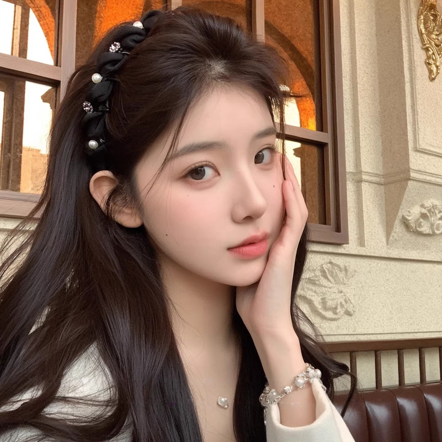 Idair Sparkling Pearl Tooth Comb Headband for Women 2026 New Luxury High Crown Headband Light Luxury Birthday Gift for Girlfriend 2