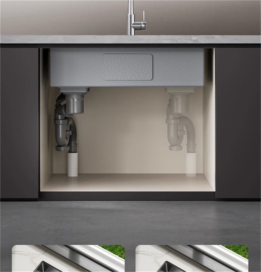HIGOLD Kitchen Sink HM Series Large Single Bowl 304 Stainless Steel Integrated Vegetable Washing Basin 18