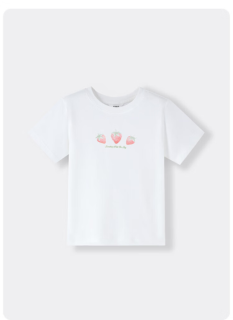 Annil Kids Girls Round Neck Short Sleeve T-Shirt 2026 Summer New Cool Casual Sports Stretch Top 11