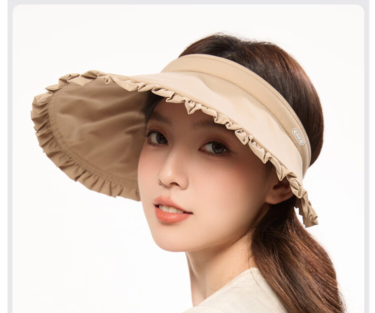 ERKE Hongxing Erke Ins Sun Protection Open Top UV Hat Women's Sunshade Outdoor Cycling Cap Black 26