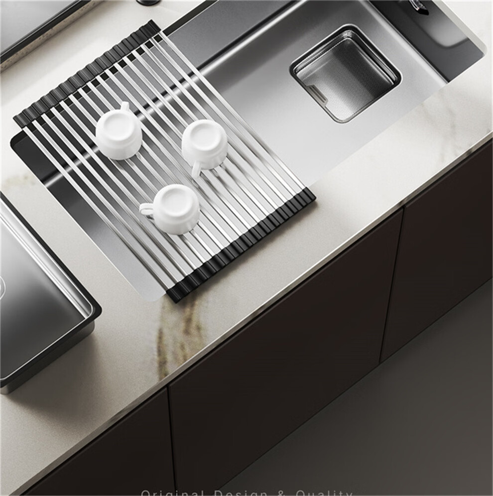 HIGOLD Kitchen Sink HM Series Large Single Bowl 304 Stainless Steel Integrated Vegetable Washing Basin 2