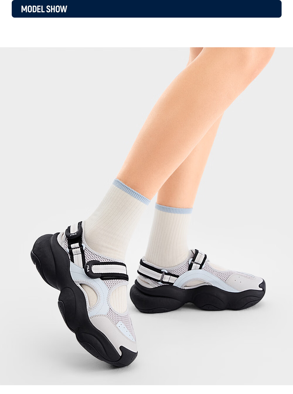 FILA Bagel Sandals Women's Sports Sandals 2026 Summer New Breathable Thick-Soled Beach Sports Shoes 28