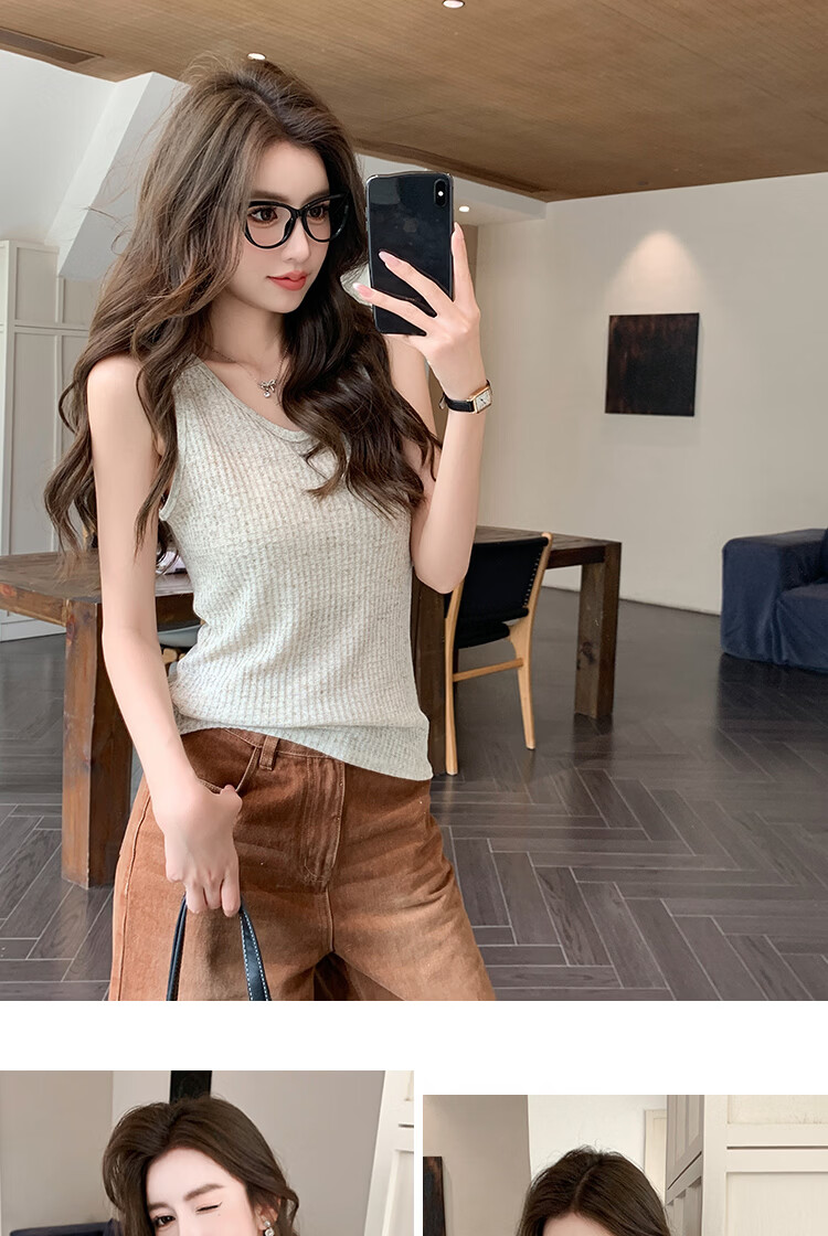 Langsha Loose Fit Slimming Sleeveless Casual Thin Summer Spring Outerwear Tank Top 16