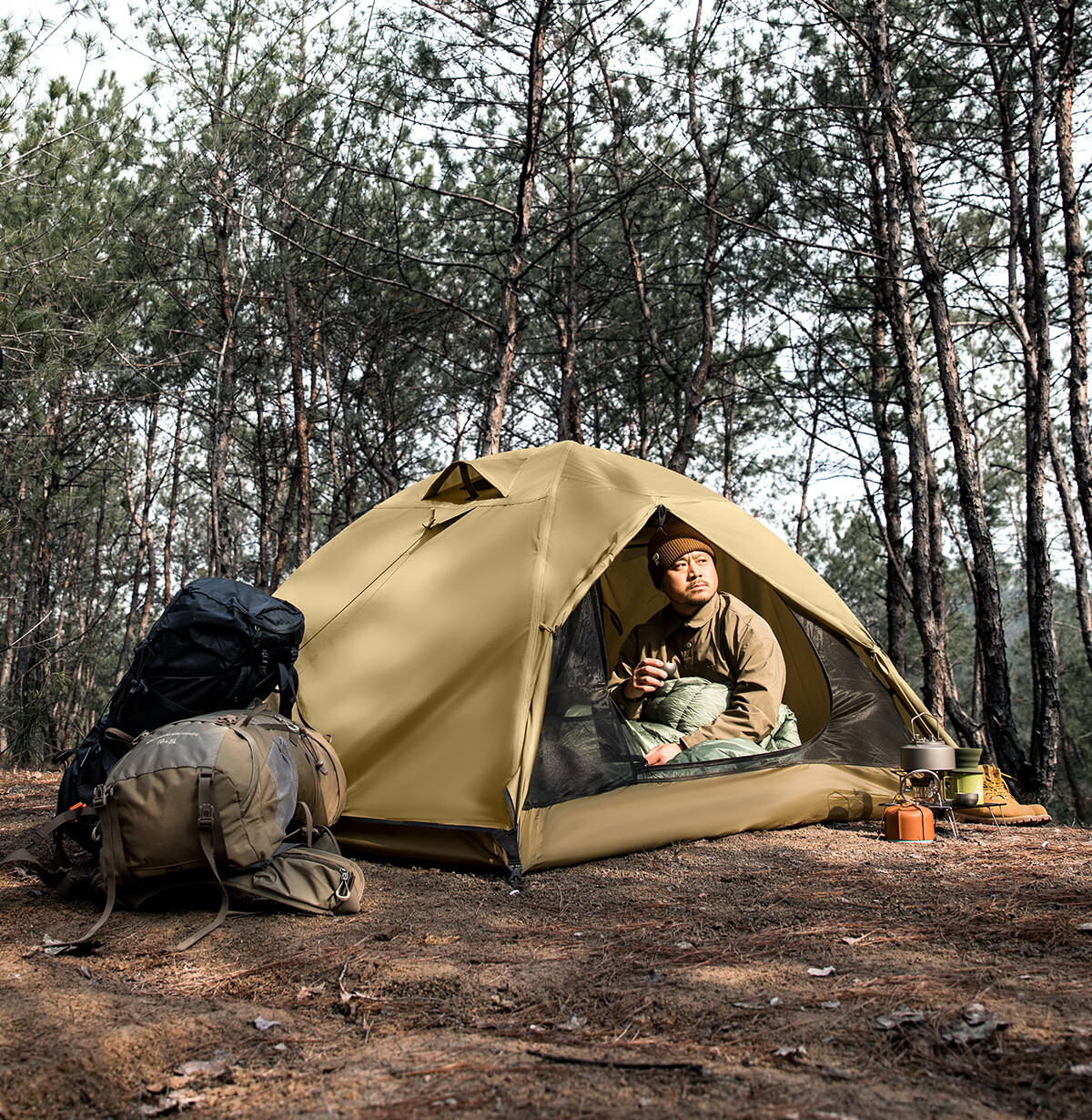 Beishanlang Double-Layer Ultralight Tent Outdoor Single/Double Hiking Mountaineering Camping Rainproof ZL105 21