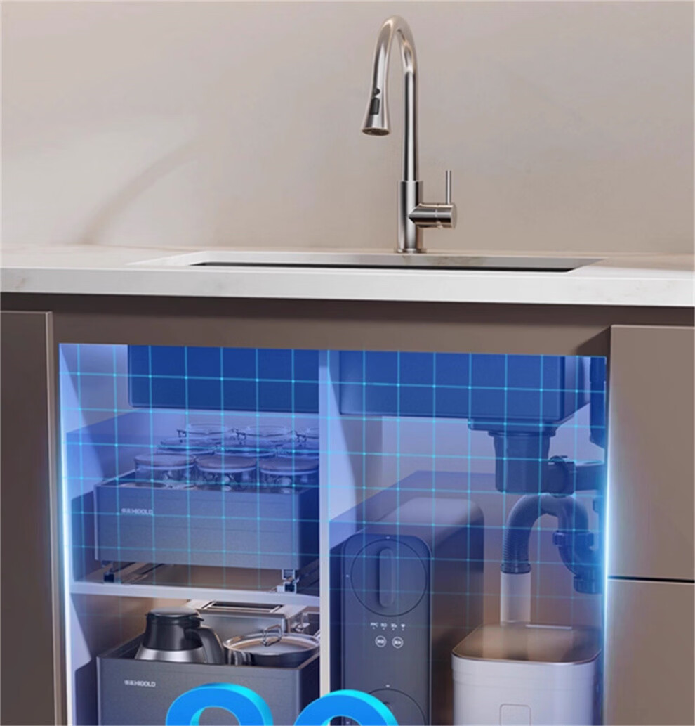 HIGOLD Kitchen Sink HM Series Large Single Bowl 304 Stainless Steel Integrated Vegetable Washing Basin 16