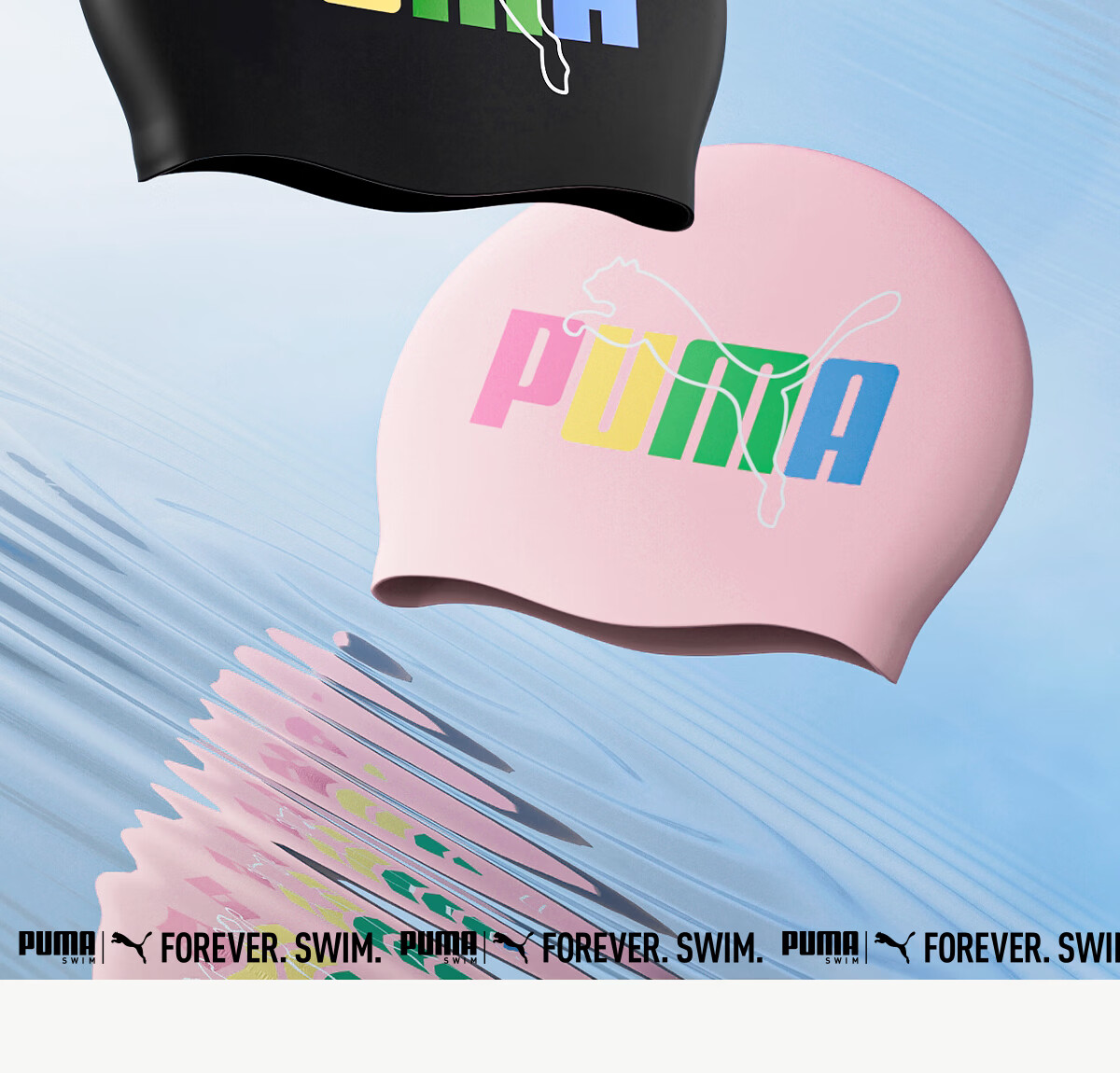 PUMA Silicone Swim Cap for Adults Unisex Waterproof Non-Slip High Elasticity Comfortable Skin-Friendly Professional Training Swimming Cap 3