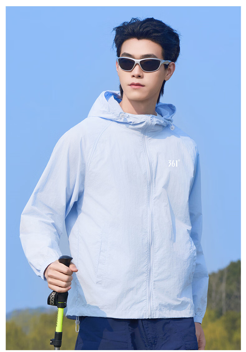 361° Sunscreen Jacket Unisex Spring Summer UPF50+ UV Protection Sports Outdoor Coat 0601F Super Black L 24