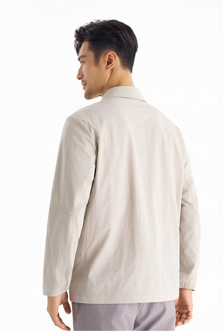 Shirt Lao Luo [Yundun] Tear-Resistant Functional Plaid Breathable Moisture-Permeable Polo Collar Hidden Button Shirt Jacket 261L7J537N 14