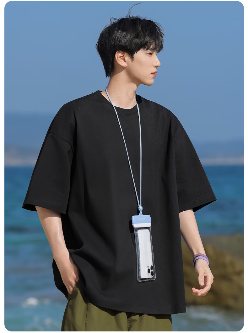 MEDE Sorona Ice Silk Short Sleeve T-Shirt Men Summer Loose Cool Breathable Crew Neck Base Shirt White S 12