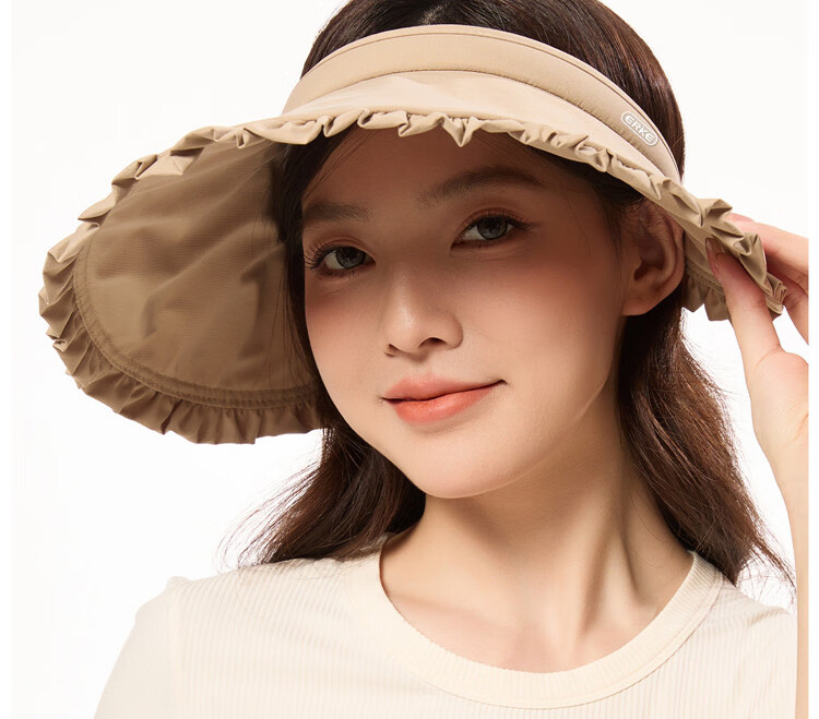 ERKE Hongxing Erke Ins Sun Protection Open Top UV Hat Women's Sunshade Outdoor Cycling Cap Black 14
