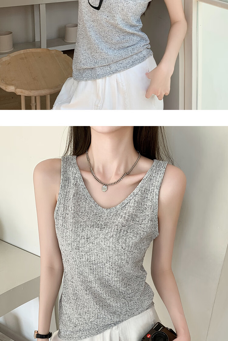 Langsha Loose Fit Slimming Sleeveless Casual Thin Summer Spring Outerwear Tank Top 18