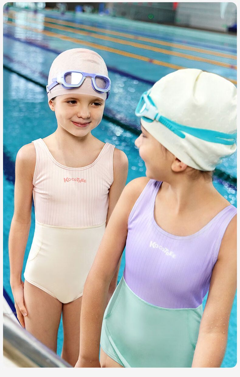 Kocotree KK Tree Kids Girls Competitive One-Piece Triangle High Elastic Chlorine-Resistant Professional Training Swimsuit 24