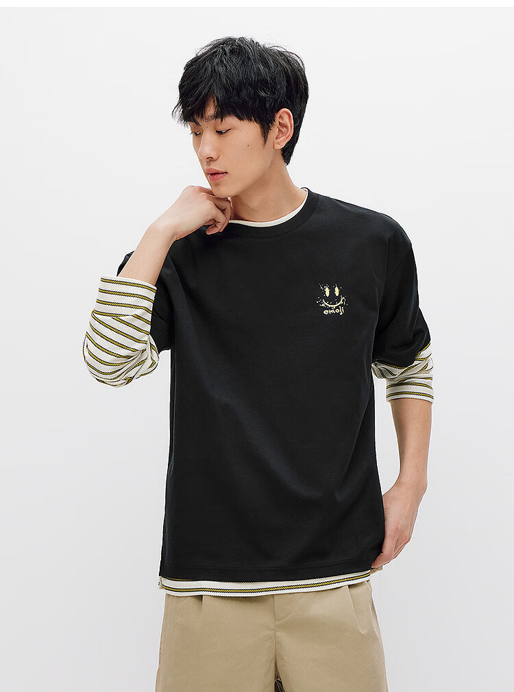 Semir Wang Anyu Mall Editionemoji™ Collaboration Men's Short Sleeve T-Shirt Summer 2026 Base Shirt 101326100208 23