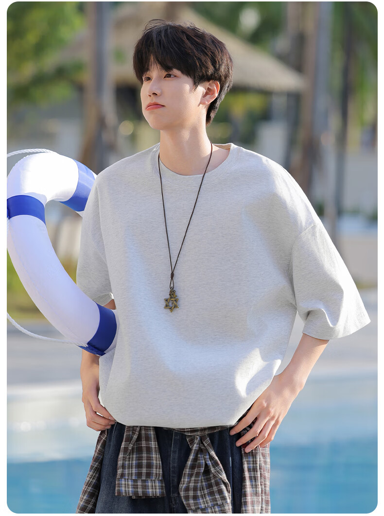 MEDE Sorona Ice Silk Short Sleeve T-Shirt Men Summer Loose Cool Breathable Crew Neck Base Shirt White S 17