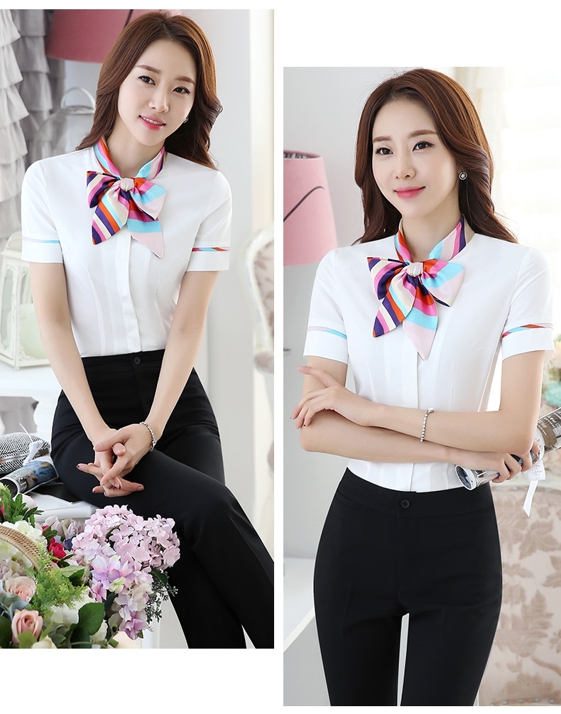 仕美朗 酒店工作服女装衬衫前台餐饮收银员美容院ktv服务员职业衬衣工