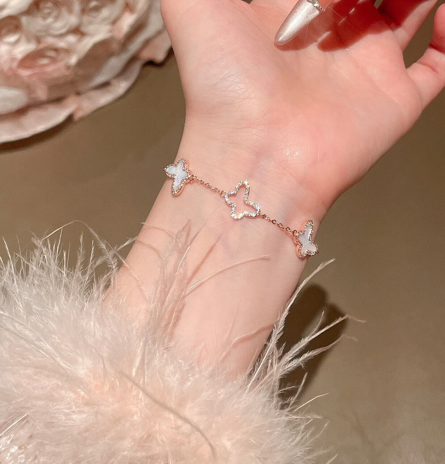 Disney Butterfly Bracelet for Women 2026 New Birthday Gift Lightweight Luxury Boutique High-End Feel for Best Friend Girlfriend 2