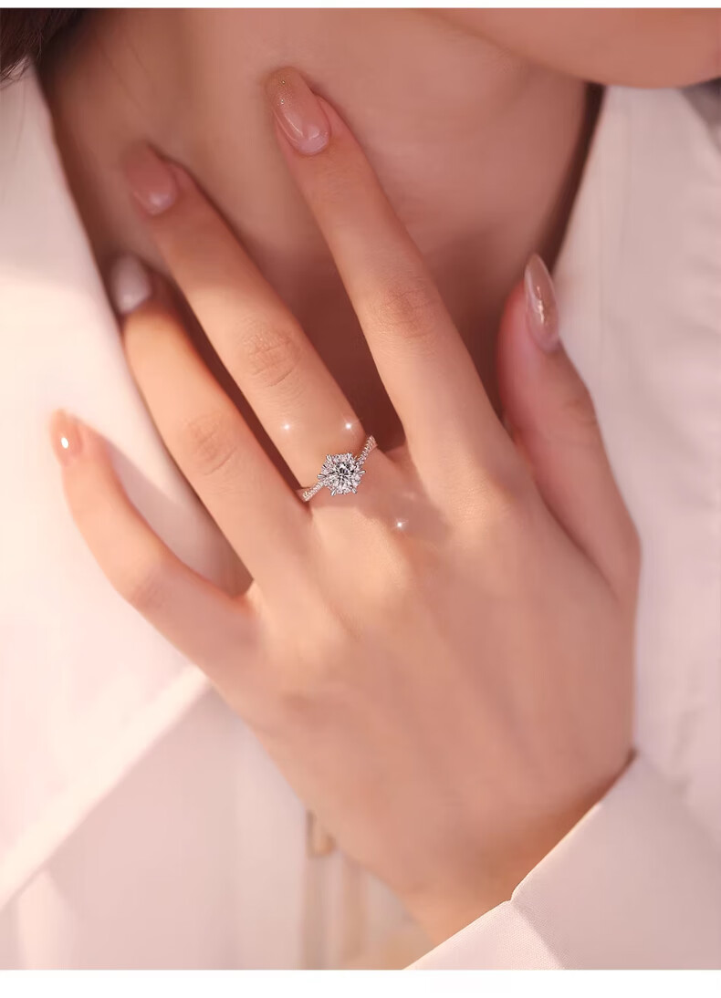 Kefuni [Includes GRA Certificate] 1 Carat Moissanite Couple Rings Engagement Birthday Qixi Festival Gift for Girlfriend 23