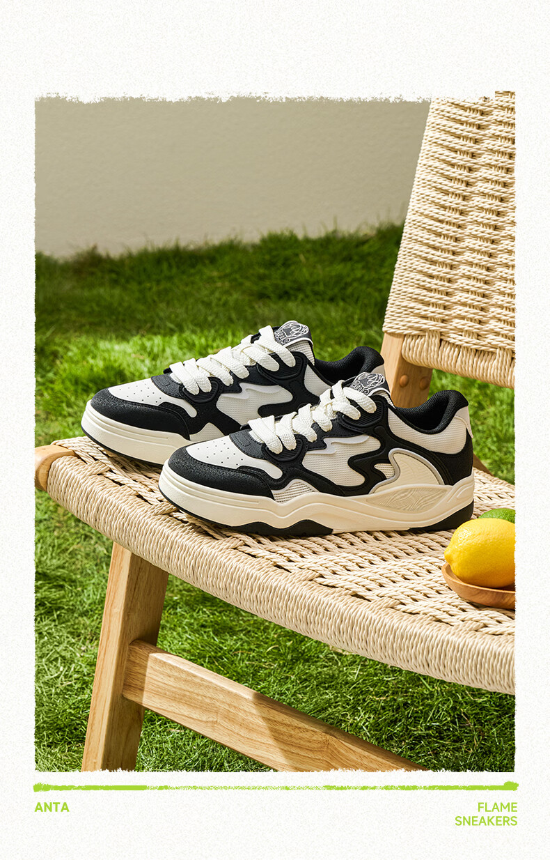 ANTA Flame [Wang Yibo's Choice] | Trendy Low-Top Sneakers for Men, Versatile Simple White Shoes Sports Shoes 11