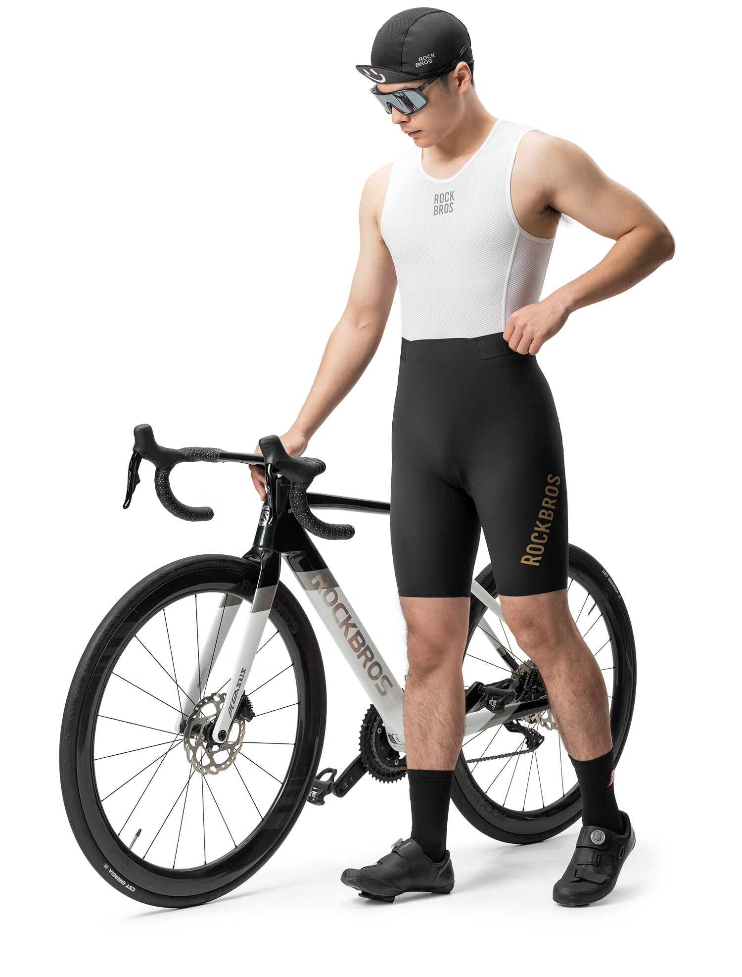 Rockbros Italy DOLOMITI Cycling Shorts Summer Mountain Road Bike Breathable Men's Black 12