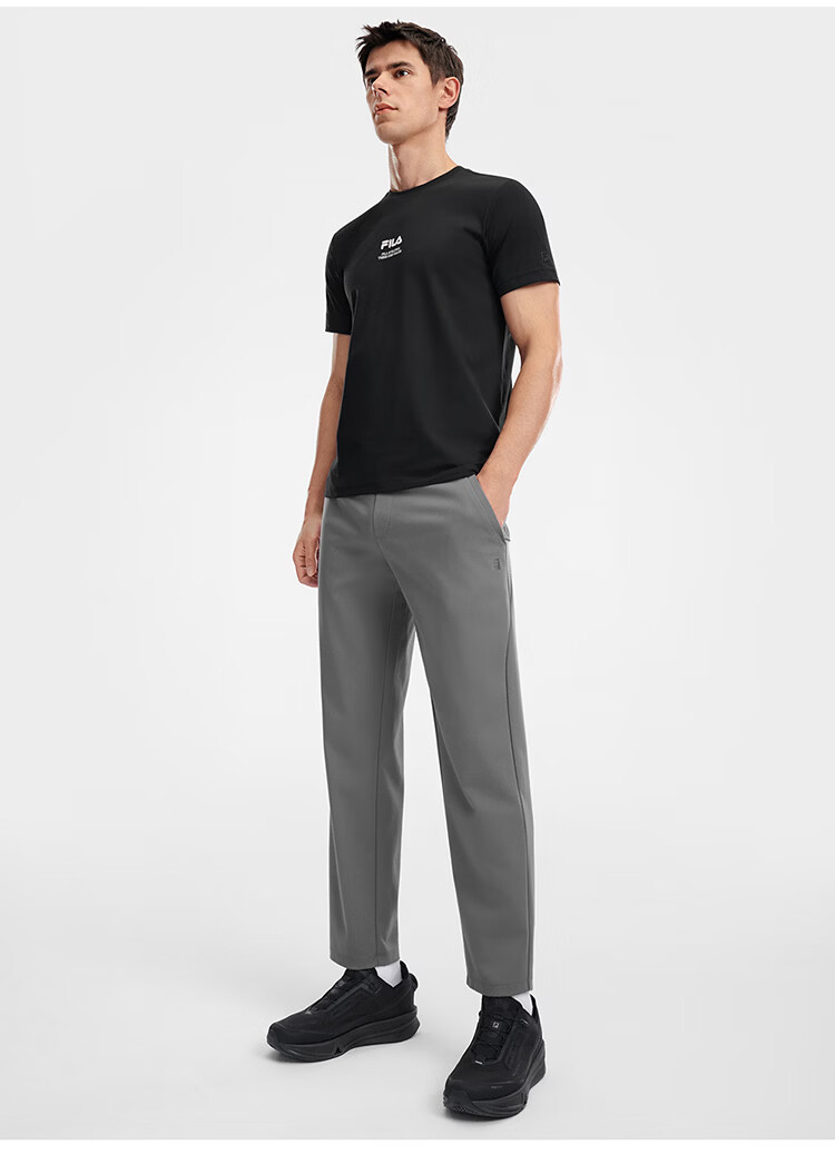 FILA Men's Dynamic Knit Pants 2026 Summer New Sports Fitness Comfortable Straight-Leg Trousers 14
