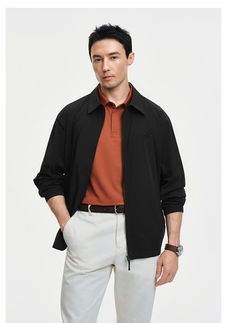 Biyinlefen [Lightweight Waterproof] 2026 Spring New Men's Casual Jacket Commuter Versatile Comfortable Dry Lapel Coat 1
