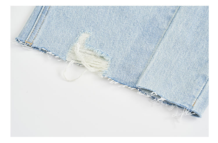 ANN ANDELMAN Relaxed Fit Distressed Wide Leg Curved Hem Jeans Blue 28 - Hu Xianxu Style 5