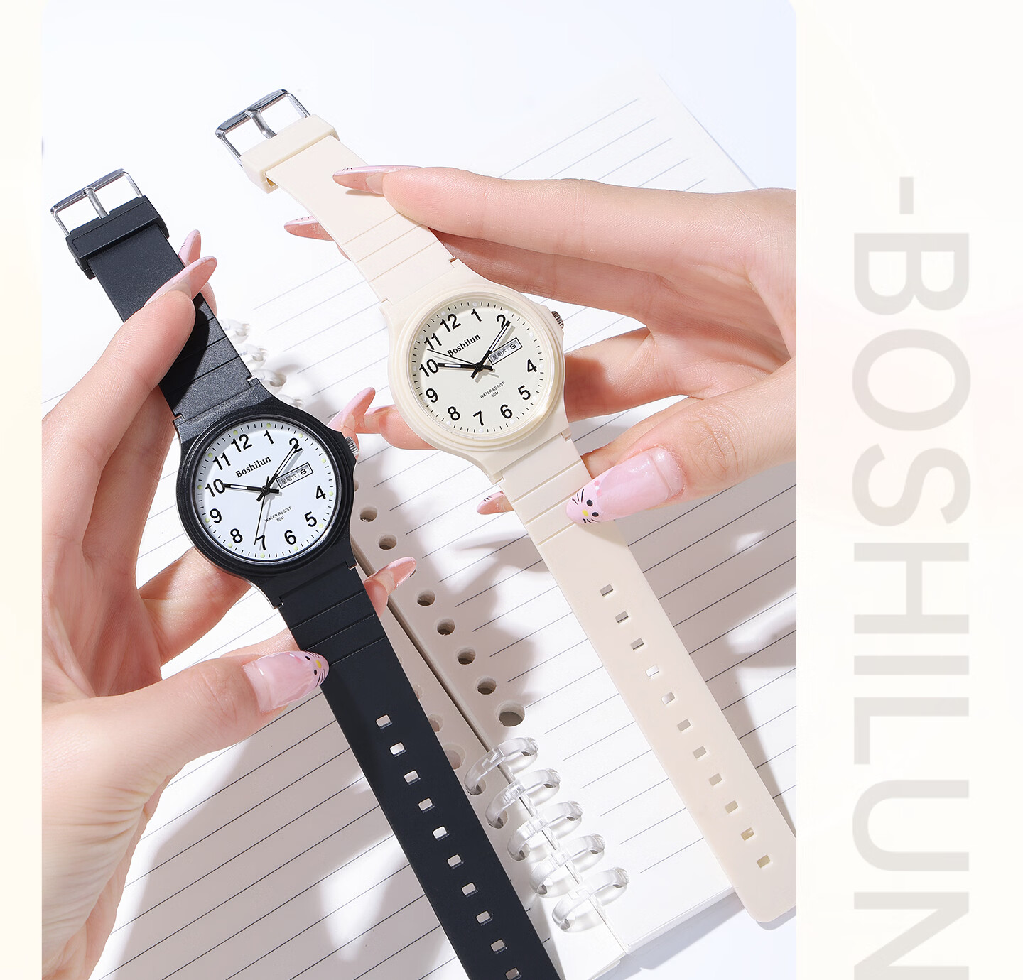 Bausch & Lomb Exam Watch for High School Students, Silent Waterproof Kids' Time-Only Exam Room Approved 21