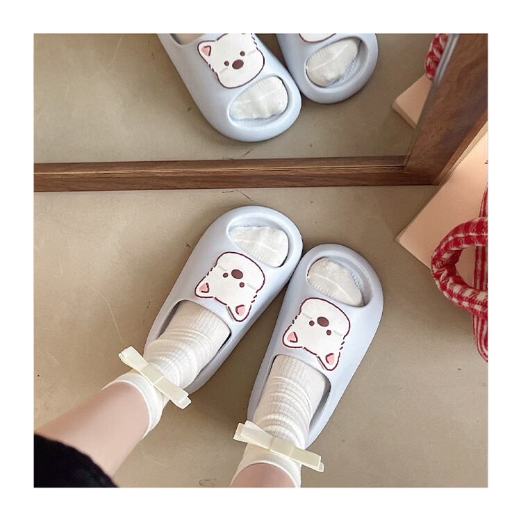 AILAIJIA West Highland White Terrier Cute Girls Home Slippers Black Size 36-37 1