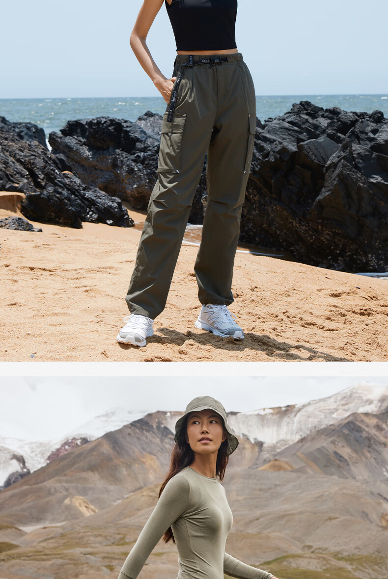 BEIN SPACE Four Seasons Outdoor Breathable Durable Hiking Pants Work Pants Long Pants A032 Night Sky Black (Women's) M 16