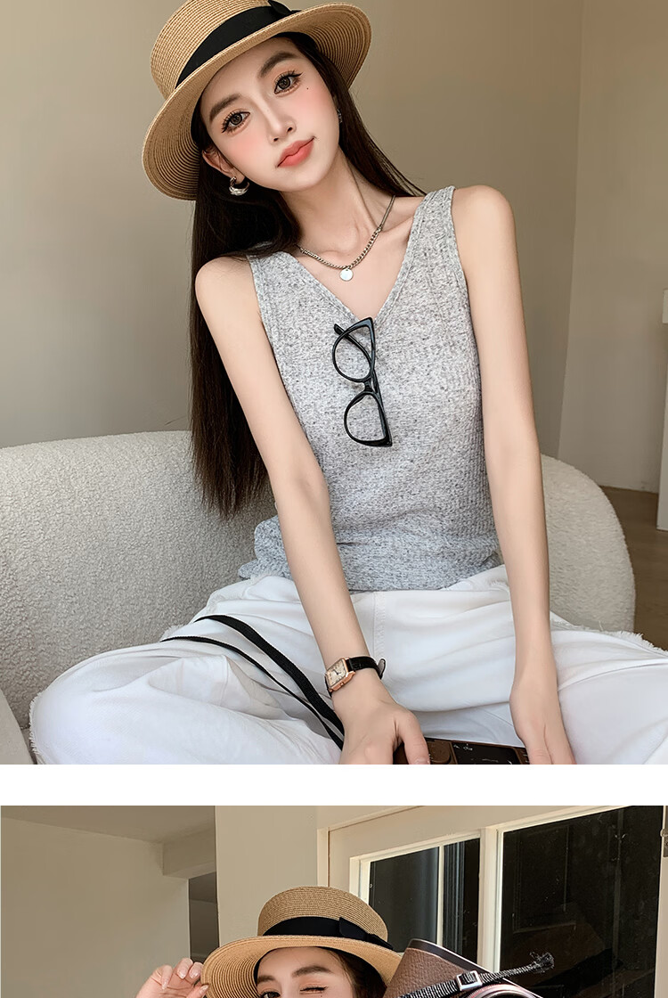 Langsha Loose Fit Slimming Sleeveless Casual Thin Summer Spring Outerwear Tank Top 20
