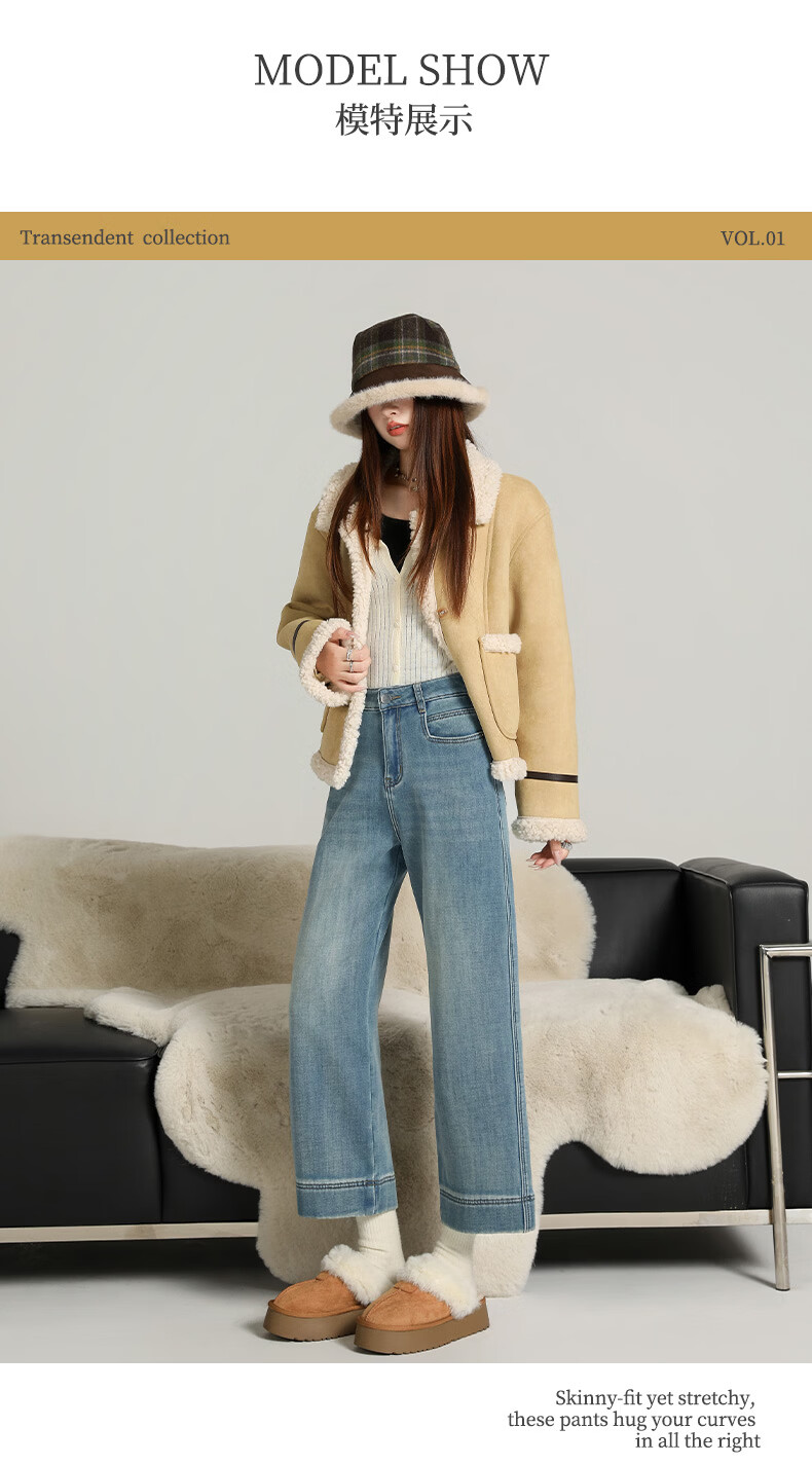 Borui Women's Loose Stretch High-Waist Cropped Straight-Leg Jeans 2026 New Spring Autumn Casual Pants for Petite 11