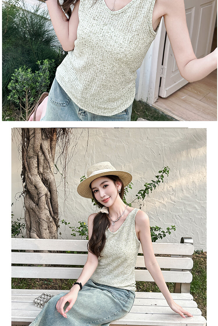 Langsha Loose Fit Slimming Sleeveless Casual Thin Summer Spring Outerwear Tank Top 22